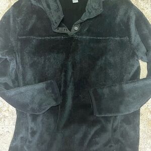 Eddie Bauer Black fur pullover